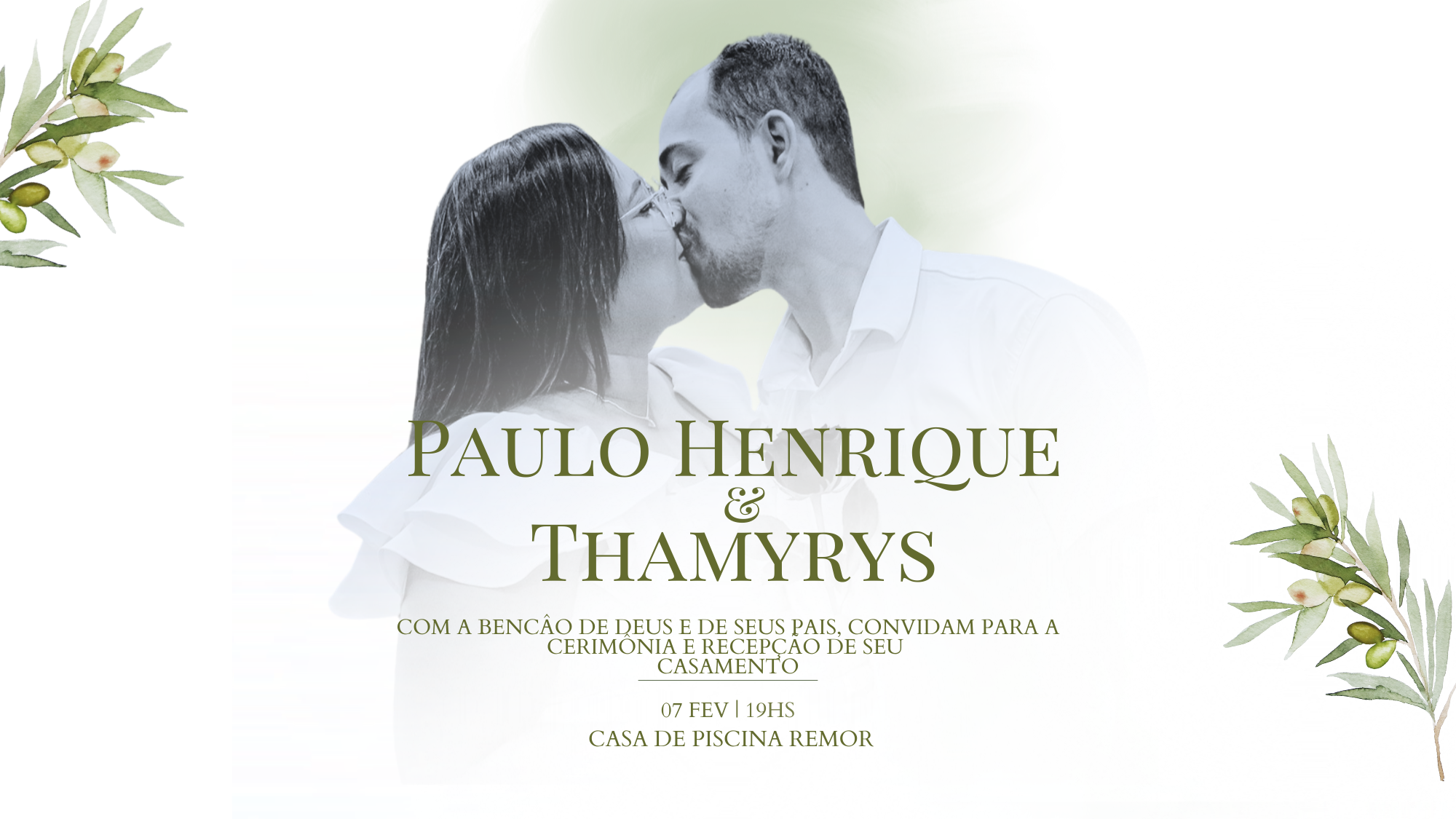 Convite de Casamento Paulo Henrique & Thamyrys